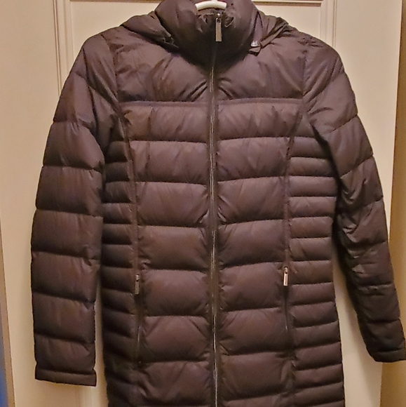 MICHAEL Michael Kors Packable Down Jacket, Gunmetal Size Small - Picture 2 of 7